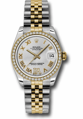   x Steel and Yellow Gold Datejust 31 Watch - 46 Diamond Bezel - Silver Diamond Roman Vi Roman Dial - Jubilee Bracelet 178383 sdrj Datejust watch for sale   x Datejust watch
