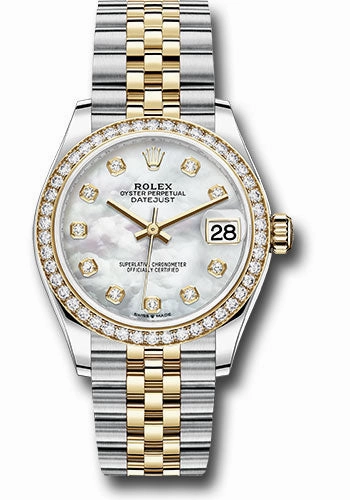   x Steel and Yellow Gold Datejust 31 Watch - Diamond Bezel - Mother-of-Pearl Diamond Dial - Jubilee Bracelet 278383RBR mdj Datejust watch for sale   x Datejust watch