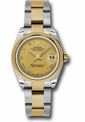   x Steel and Yellow Gold Datejust 31 Watch - Domed Bezel - Champagne Roman Dial - Oyster Bracelet 178243 chro Datejust watch for sale   x Datejust watch