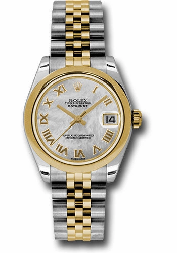   x Steel and Yellow Gold Datejust 31 Watch - Domed Bezel - Mother-Of-Pearl Roman Dial - Jubilee Bracelet 178243 mrj Datejust watch for sale   x Datejust watch