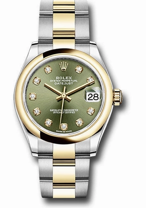   x Steel and Yellow Gold Datejust 31 Watch - Domed Bezel - Olive Green Diamond Dial - Oyster Bracelet 278243 ogdo Datejust watch for sale   x Datejust watch