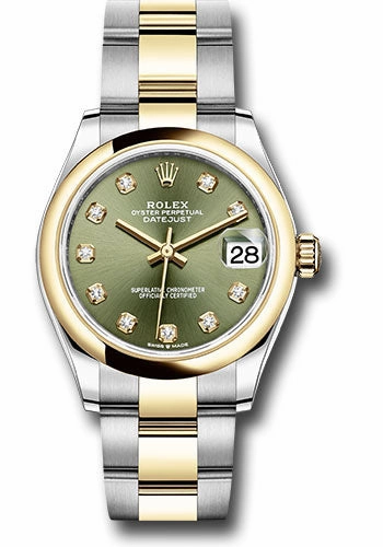   x Steel and Yellow Gold Datejust 31 Watch - Domed Bezel - Olive Green Diamond Dial - Oyster Bracelet 278243 ogdo Datejust watch for sale   x Datejust watch