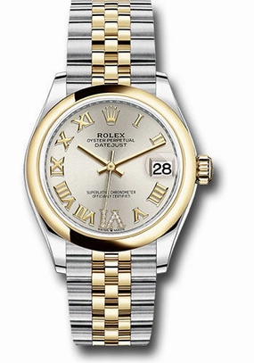   x Steel and Yellow Gold Datejust 31 Watch - Domed Bezel - Silver Diamond Roman Six Dial - Jubilee Bracelet 278243 sdr6j Datejust watch for sale   x Datejust watch
