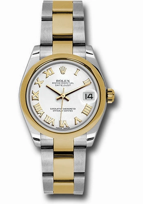   x Steel and Yellow Gold Datejust 31 Watch - Domed Bezel - White Roman Dial - Oyster Bracelet 178243 wro Datejust watch for sale   x Datejust watch