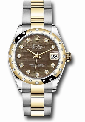  x Steel and Yellow Gold Datejust 31 Watch - Domed Diamond Bezel - Dark Mother-of-Pearl Diamond Dial - Oyster Bracelet 278343 dkmdo Datejust watch for sale   x Datejust watch