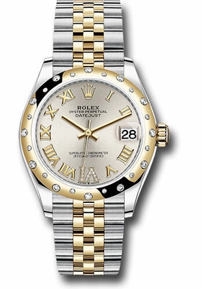   x Steel and Yellow Gold Datejust 31 Watch - Domed Diamond Bezel - Silver Diamond Roman Six Dial - Jubilee Bracelet 278343 sdr6j Datejust watch for sale   x Datejust watch