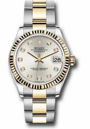   x Steel and Yellow Gold Datejust 31 Watch - Fluted Bezel - Silver Diamond Dial - Oyster Bracelet 278273 sdo Datejust watch for sale   x Datejust watch