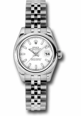   x Steel Lady-Datejust 26 Watch - Domed Bezel - White Index Dial - Jubilee Bracelet - 179160 wsj Datejust watch for sale   x Datejust watch