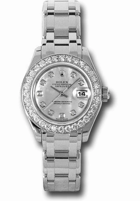   x White Gold Lady-Datejust Pearlmaster 29 Watch - 32 Diamond Bezel - Mother-Of-Pearl Diamond Dial - 80299 md Datejust watch for sale   x Datejust watch