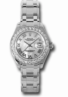   x White Gold Lady-Datejust Pearlmaster 29 Watch - 32 Diamond Bezel - Mother-Of-Pearl Roman Dial - 80299 mr Datejust watch for sale   x Datejust watch