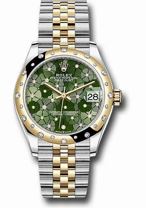   x Yellow   sor Datejust 31 Watch - Domed, Diamond Bezel - Olive Green Floral Motif Diamond 6 Dial - Jubilee Bracelet 278343rbr ogflomdj Datejust watch for sale   x Datejust watch