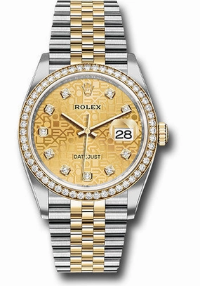   x Yellow   sor Datejust 36 Watch - Diamond Bezel - Champagne Jubilee Diamond Dial - Jubilee Bracelet - 126283rbr chjdj Datejust watch for sale   x Datejust watch