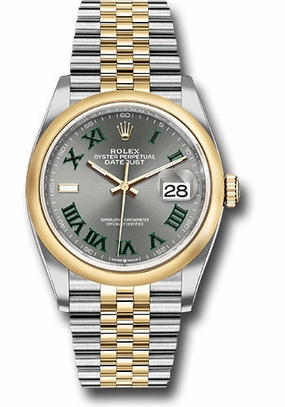   x Yellow   sor Datejust 36 Watch - Domed Bezel - Slate Roman Dial - Jubilee Bracelet - 126203 slgrj Datejust watch for sale   x Datejust watch