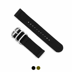 a??Zulu 2 elements watch strap - Nylon / fabric (black, kaki) Luxury watch bands Limited edition watch bands