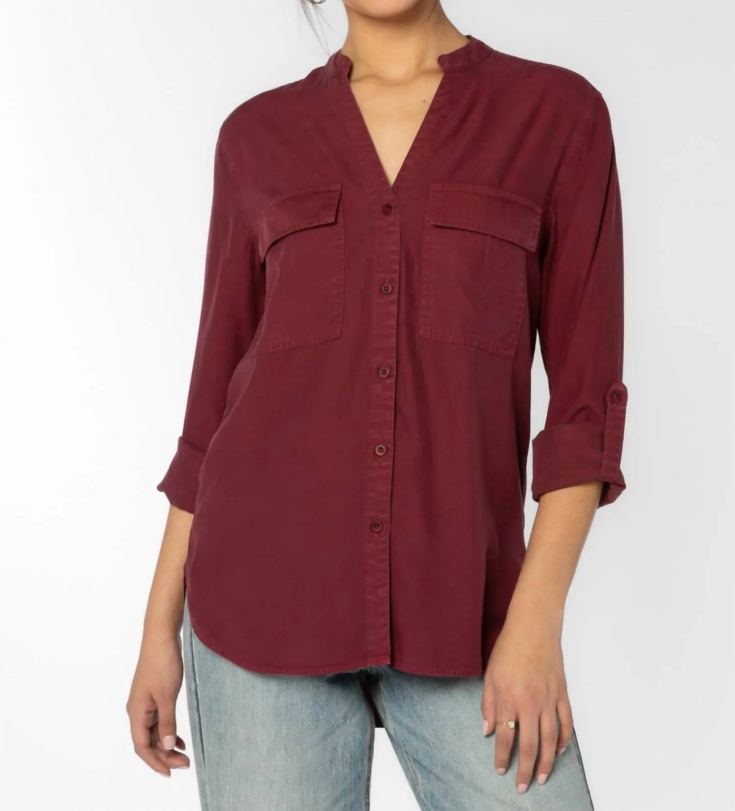 Addilyn Shirt In Maroon