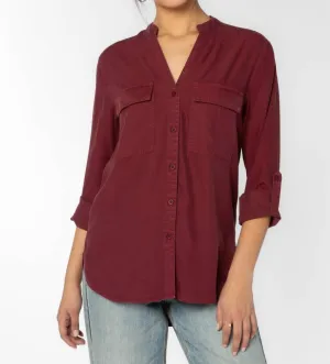 Addilyn Shirt In Maroon