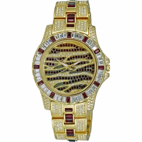 Adee Kaye Men's Watch - Chameleon Red and Gold Tone Dial Brass Bracelet | AK1177R men's watches best men's watches under $500 affordable men's watches men watches classic