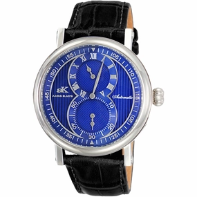 Adee Kaye Men's Watch - Mondo Automatic Blue Dial Black Leather Strap | AK5665-MBU men's watches best men's watches under $500 affordable men's watches men watches classic