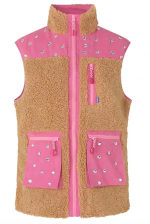 Adele Vest In Pink/brown