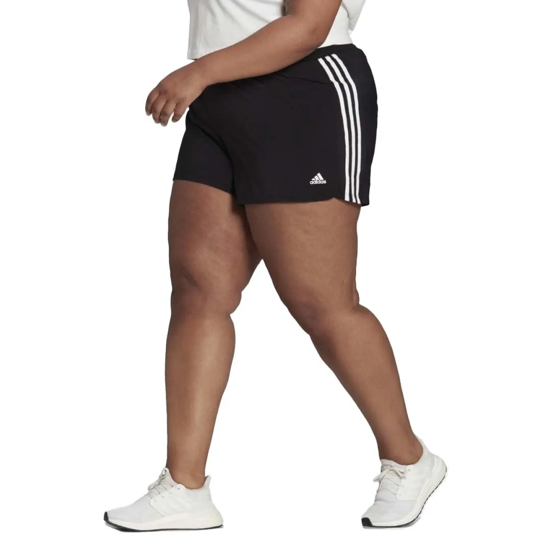 adidas - Women's Pacer 3-Stripes Woven Shorts (Plus Size) (H59079)