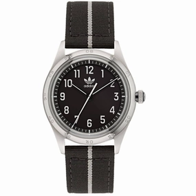 Adidas Men's Watch - Originals Stainless Steel Case Black Fabric Strap | AOSY22523 Luxury Quartz Watch Quartz Watch Sale