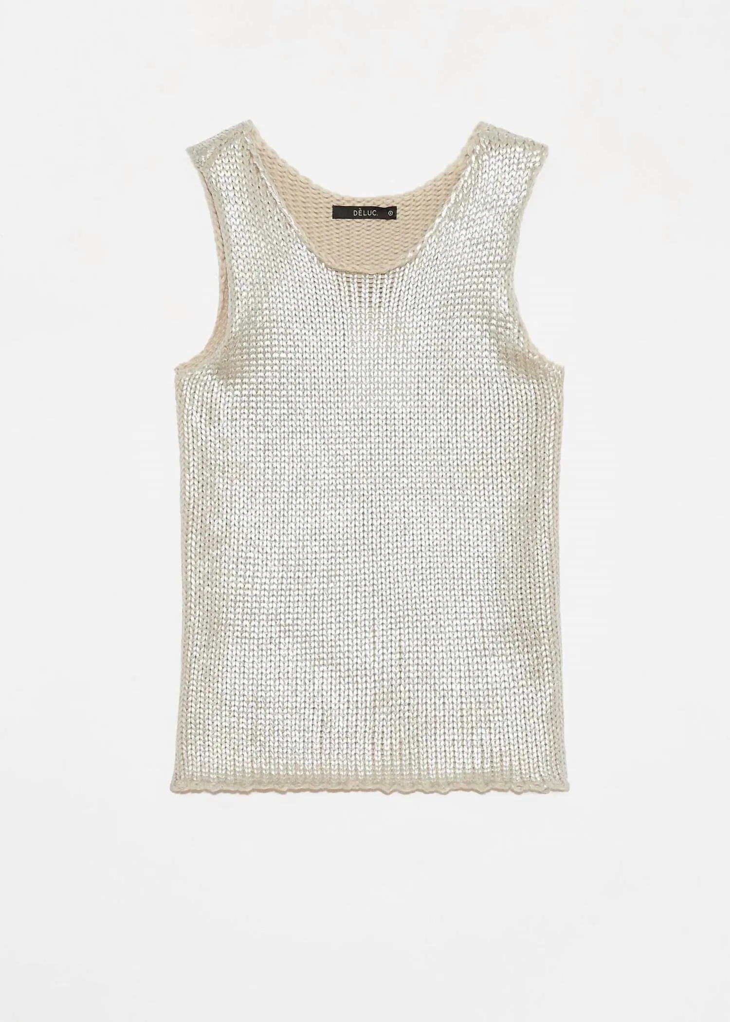 Aloe Knit Vest In Silver