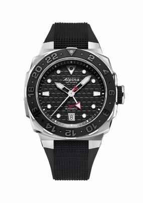 Alpina Seastrong Diver Extreme Automatic Black Dial Rubber Band Watch AL-560B3VE6 