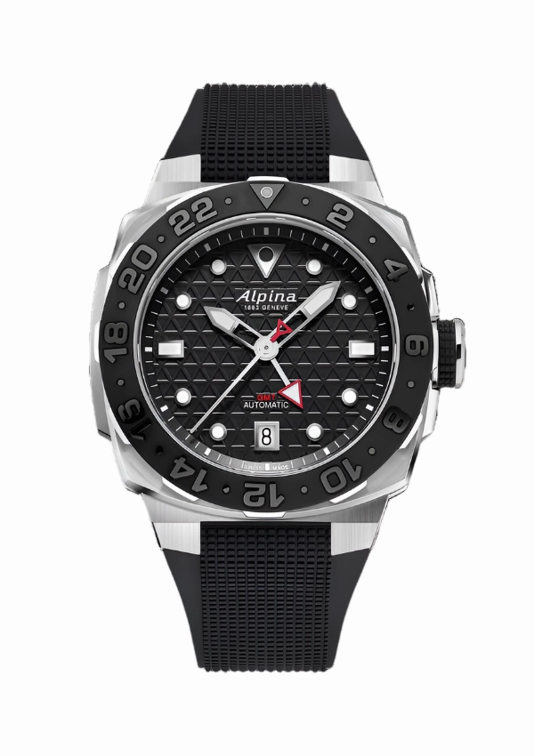 Alpina Seastrong Diver Extreme Automatic Black Dial Rubber Band Watch AL-560B3VE6 