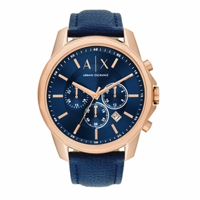 Armani Exchange Blue Leather Gold Mens Watch AX1723,quartz watch, quartz watches for men, quartz watches for women, best quartz watch, minimalist quartz watch, luxury quartz watch, waterproof quartz watch,analog quartz watch, digital quartz watch,affordabl