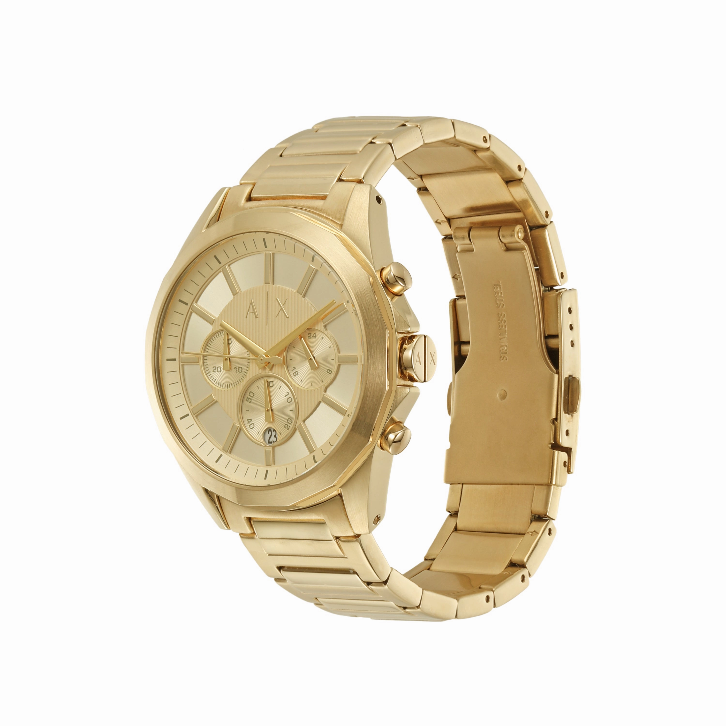 Armani Exchange Drexler Gold Stainless Steel Luxury Watch AX2602