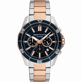 Armani Exchange Men's Watch - Spencer Quartz Black Dial Two Tone Bracelet | AX1965 men's watches best men's watches under $500 affordable men's watches men watches classic