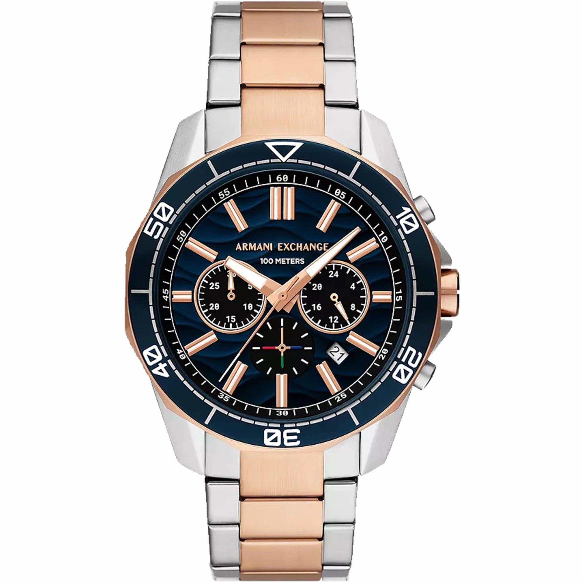 Armani Exchange Men's Watch - Spencer Quartz Black Dial Two Tone Bracelet | AX1965 men's watches best men's watches under $500 affordable men's watches men watches classic