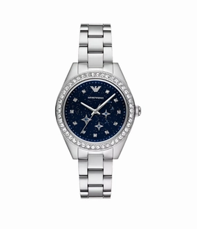 Armani Sophisticated Blue Dial Stainless Steel Watch AR11628 