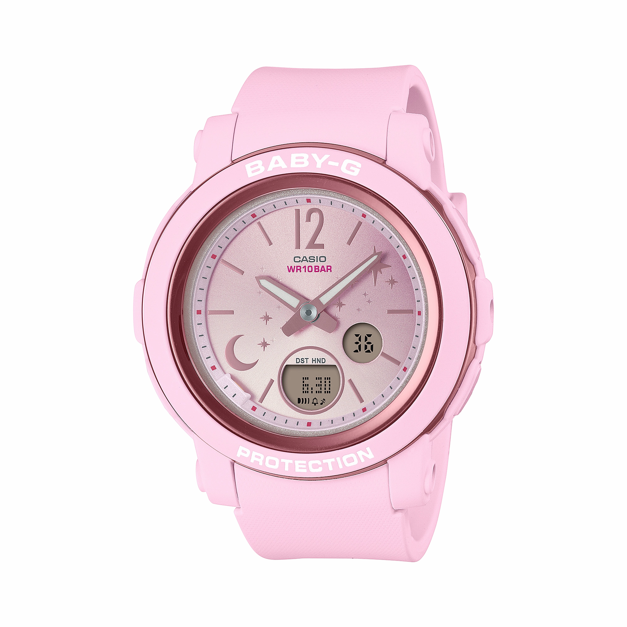 BABY-G DUO Moon and Stars Pink Resin Band Watch BGA290DS-4A,quartz watch, quartz watches for men, quartz watches for women, best quartz watch, minimalist quartz watch, luxury quartz watch, waterproof quartz watch,analog quartz watch, digital quartz watch,a
