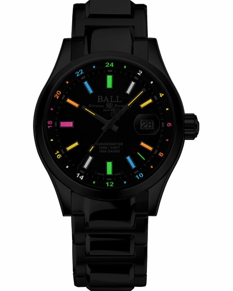 Ball Engineer III Endurance 1917 GMT Rainbow Tubes GM9100C-S2C-GYR