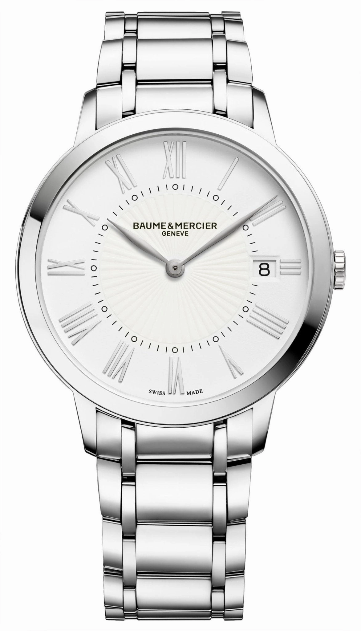 Baume & Mercier Classima Stainless Steel White Dial Date Quartz Womens Watch M0A10261 Women??s luxury watches Affordable women watches