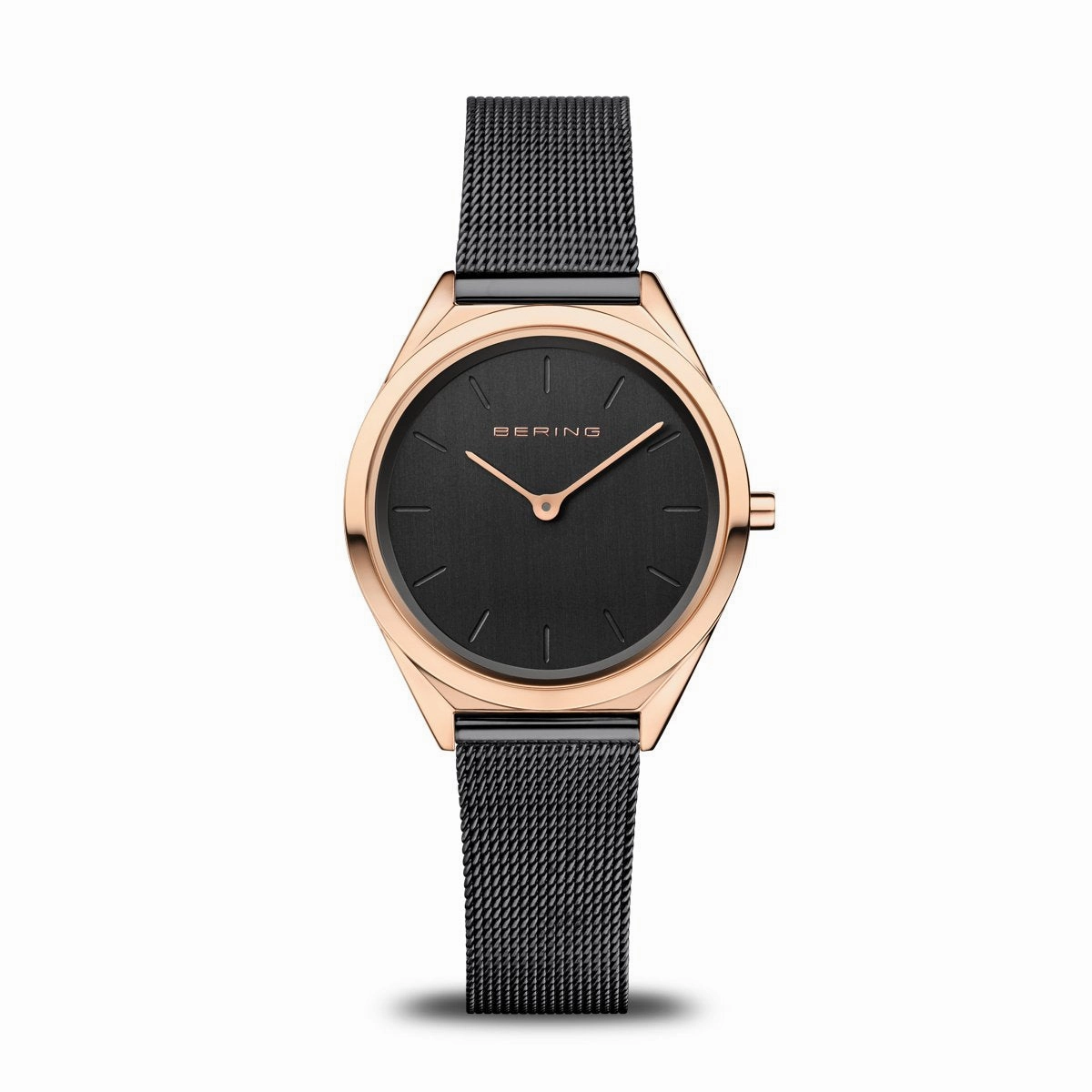 Bering Ultra Slim Polished Rose Gold Watch 