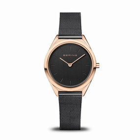 Bering Ultra Slim Polished Rose Gold Watch 
