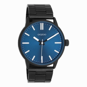 Black OOZOO watch with stainless steel bracelet - C11403,seiko watches,mens watches,couple watches,watches designer,watches discount,best watches for men
