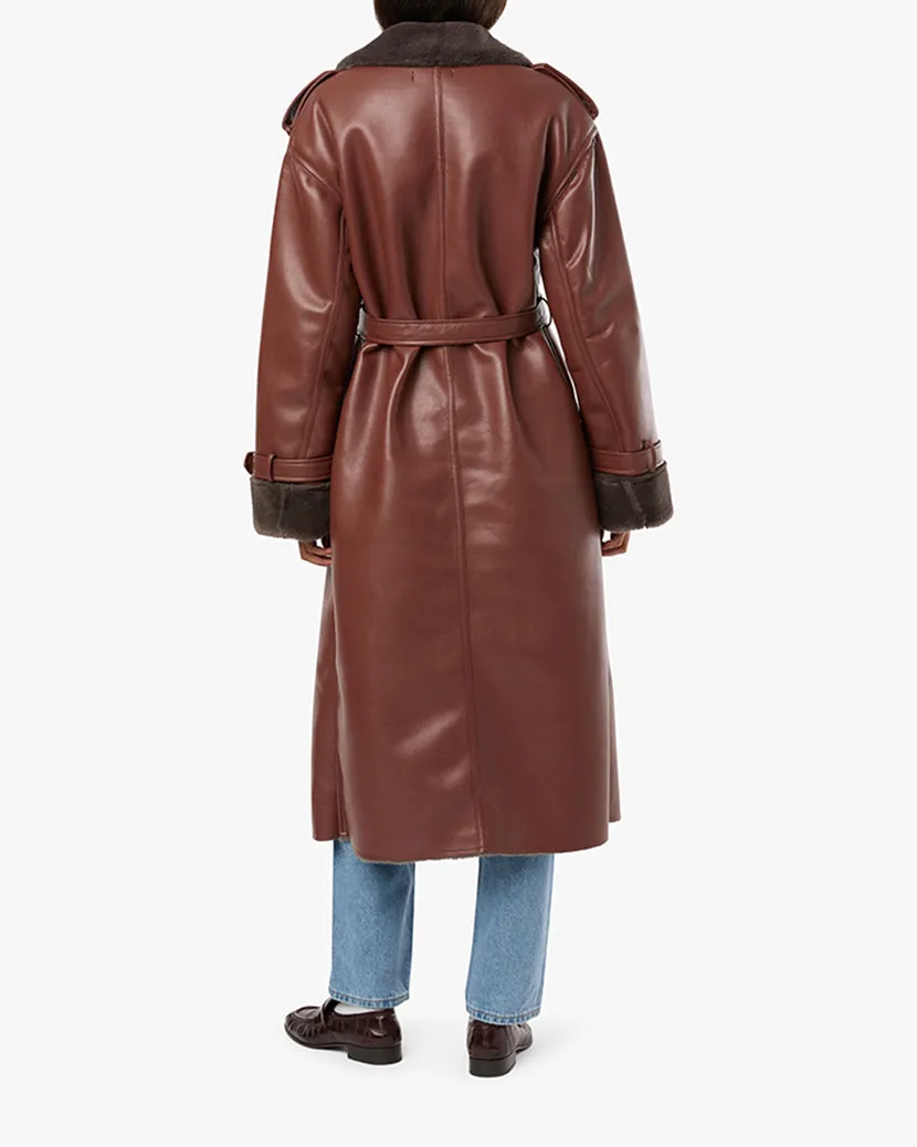 Bonded Faux Fur Overcoat