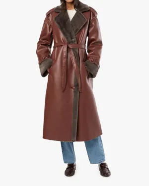 Bonded Faux Fur Overcoat