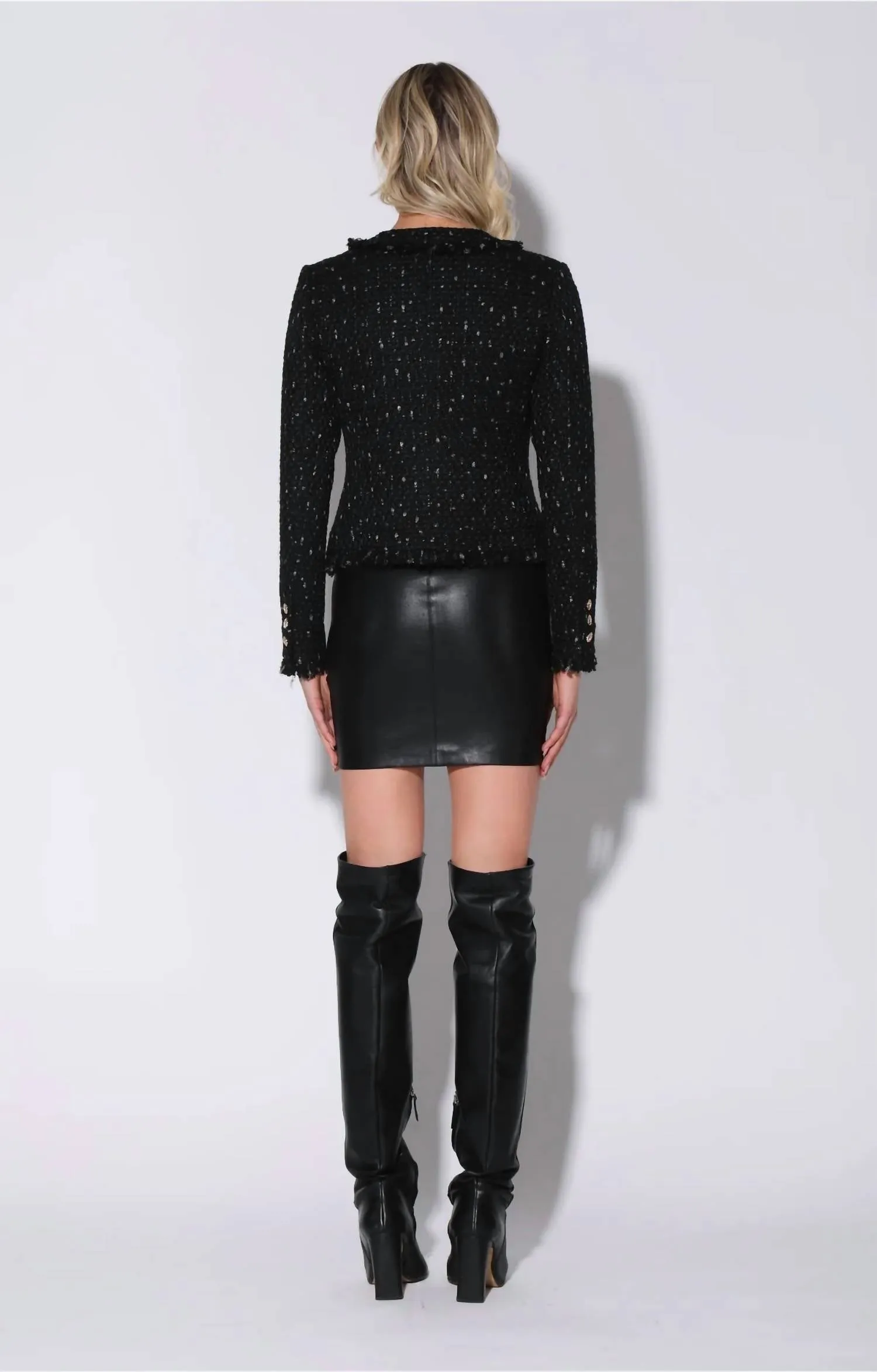 Brittany Jacket Parisian Tweed In Black