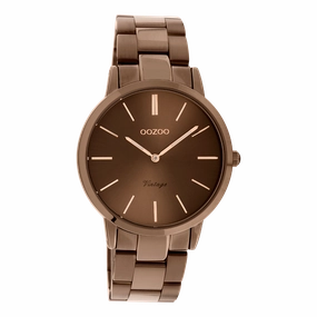 Brown OOZOO watch with brown stainless steel bracelet - C20106,seiko watches,couple watches,watches designer,watches discount,women watches,best women watches,high end women's watches,high quality women's watches