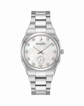 Bulova Elegant Surveyor Diamond Accented Stainless Steel Women's Watch 96P242 