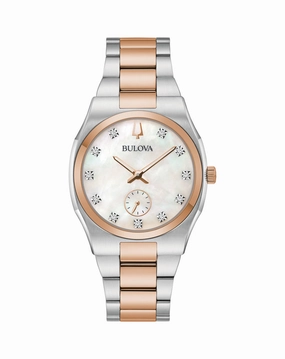 Bulova Elegant Surveyor Diamond Adorned Stainless Steel Timepiece 98P221 