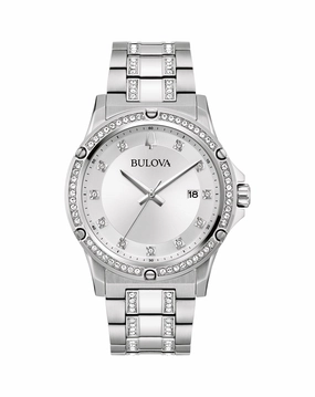 Bulova Marine Star Automatic Silicone Mother of Pearl Dial Watch 96K114 