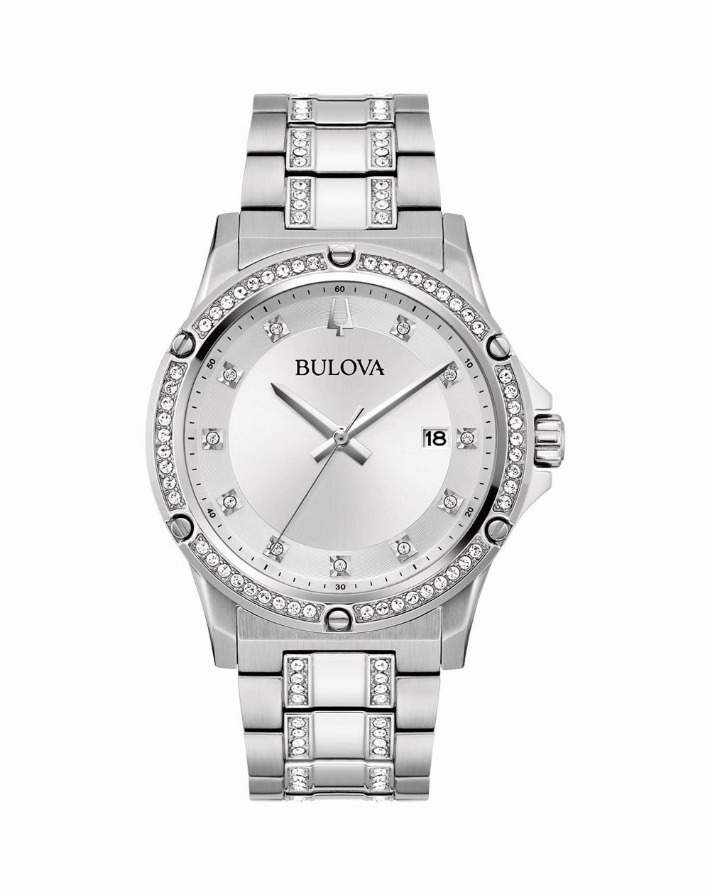 Bulova Marine Star Automatic Silicone Mother of Pearl Dial Watch 96K114 