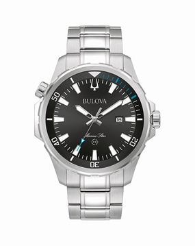 Bulova Marine Star Mens Stainless Steel Watch with Black Dial and Calendar 96B382,quartz watch, quartz watches for men, quartz watches for women, best quartz watch, minimalist quartz watch, luxury quartz watch, waterproof quartz watch,analog quartz watch, 