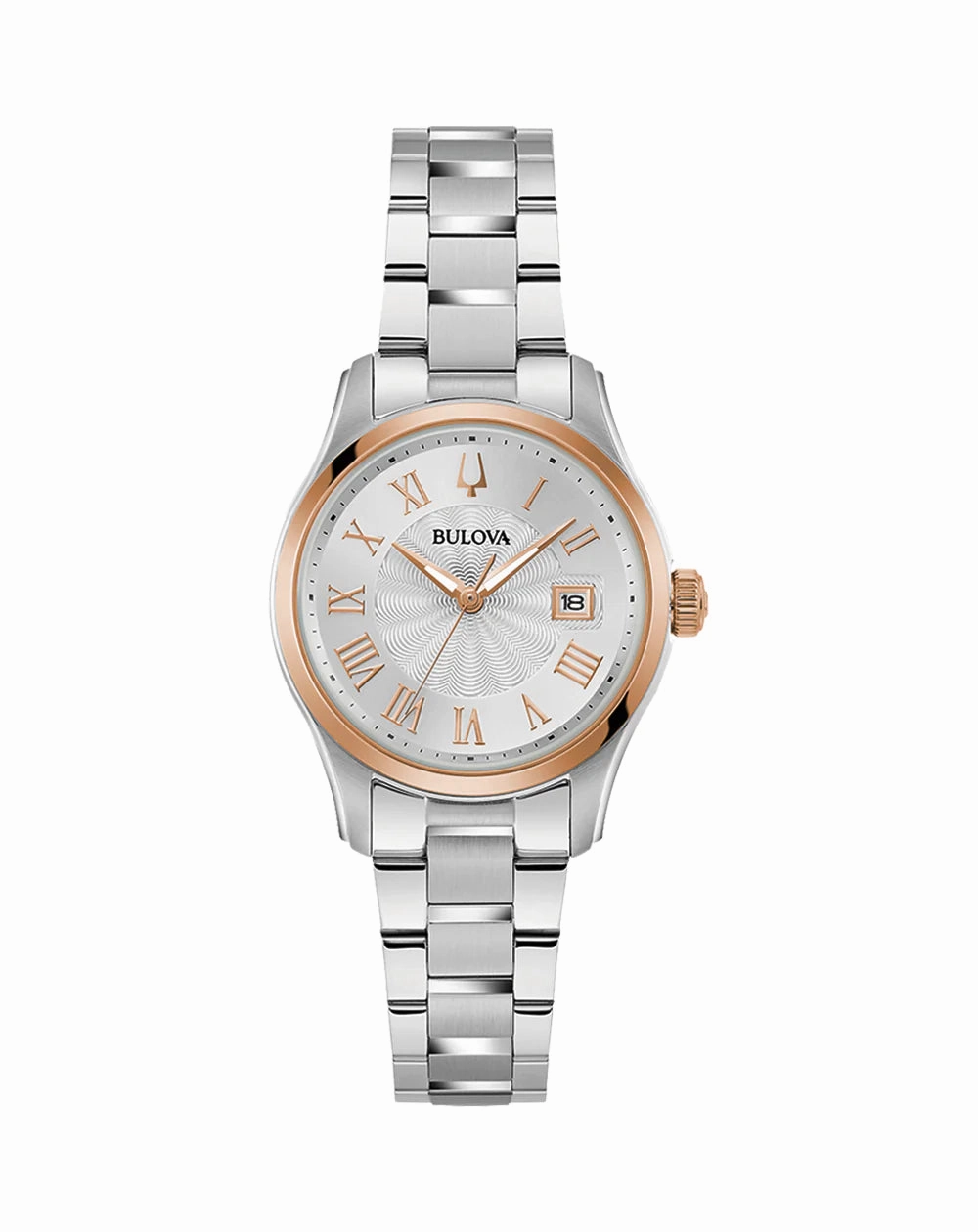 Bulova Women's Elegant Stainless Steel Watch with Silver and Rose Gold Accents 98M136,quartz watch, quartz watches for men, quartz watches for women, best quartz watch, minimalist quartz watch, luxury quartz watch, waterproof quartz watch,analog quartz wa