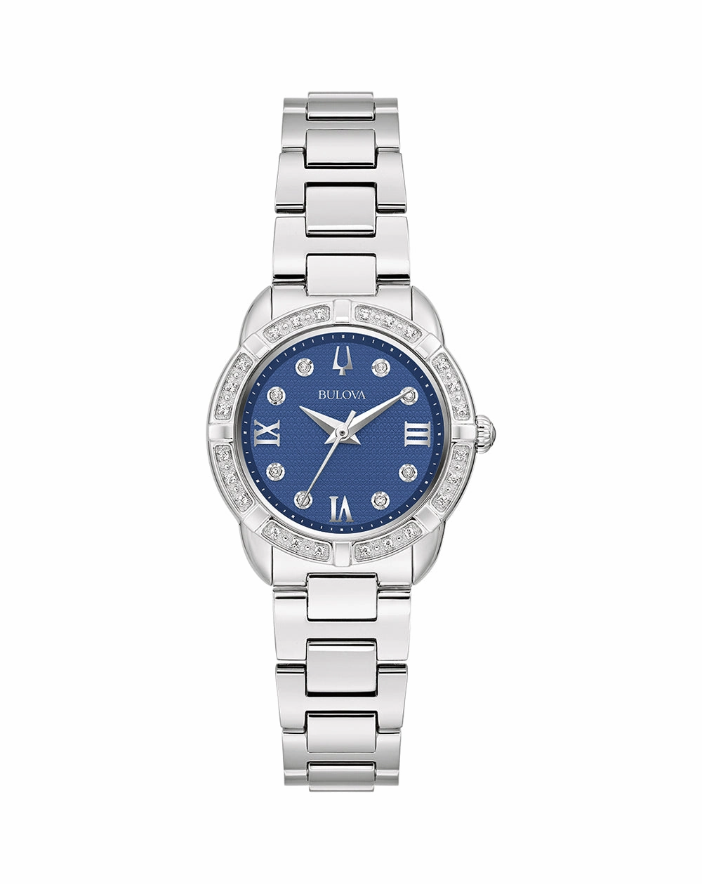Bulova Women's Luxury Classic with Diamonds and Blue Dial 96R251 